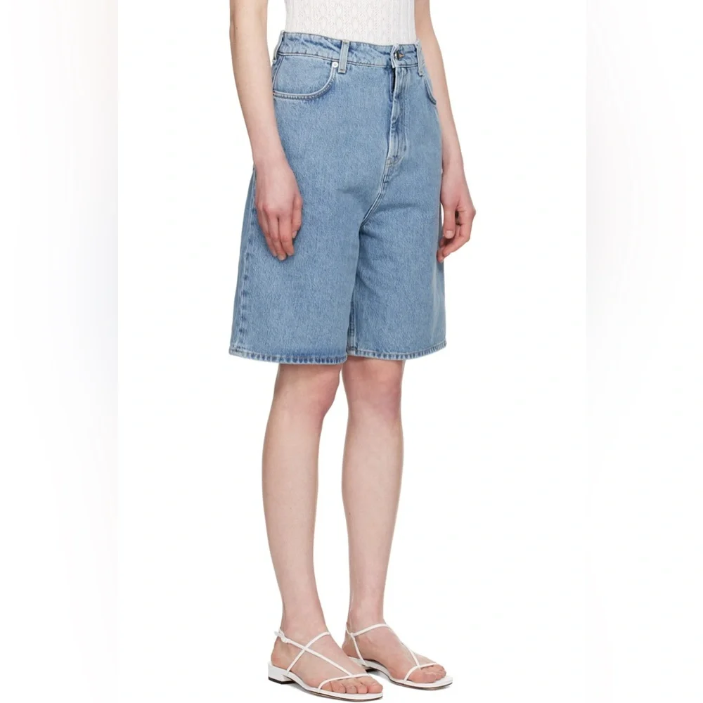 loulou studio denim shorts - blue isu knee length - 27 - EUC